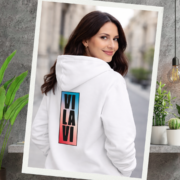 Bluza z kapturem rozpinana z logiem Vilavi - obrazek 2