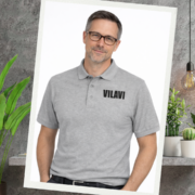 Koszulka Polo z kołnierzykiem z logiem Vilavi - obrazek 2